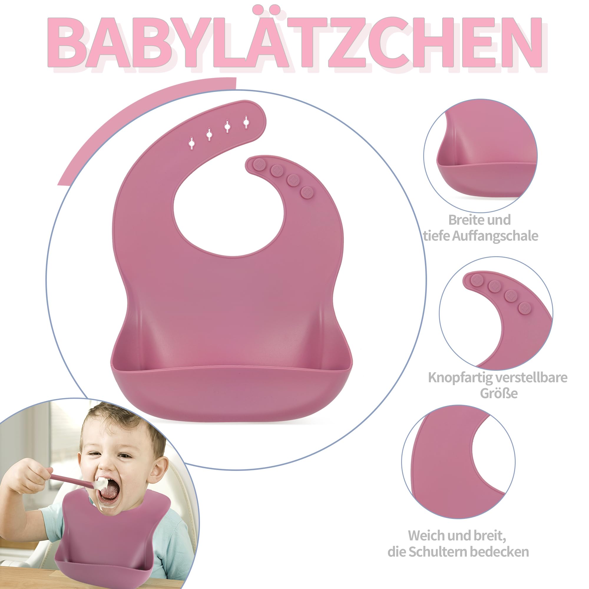 Couvert Bebe Apprentissage Set De 6 Couverts Bébé En Silicone & Inox - Sans BPA - Dès 1 An Anti Etouffement Enfant