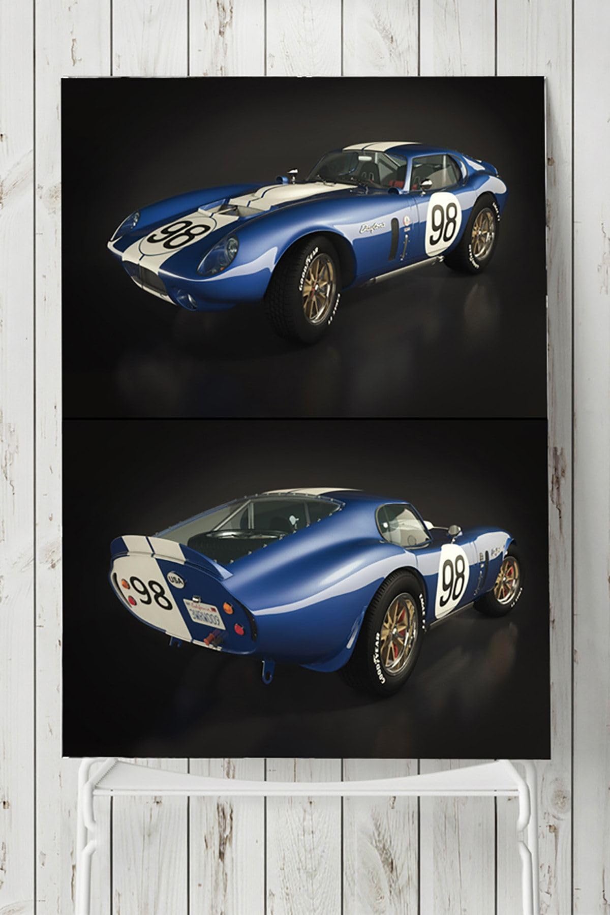 Postermanya (pster8262) Shelby Cobra Daytona Coupe Araba Posteri 2 40x60cm
