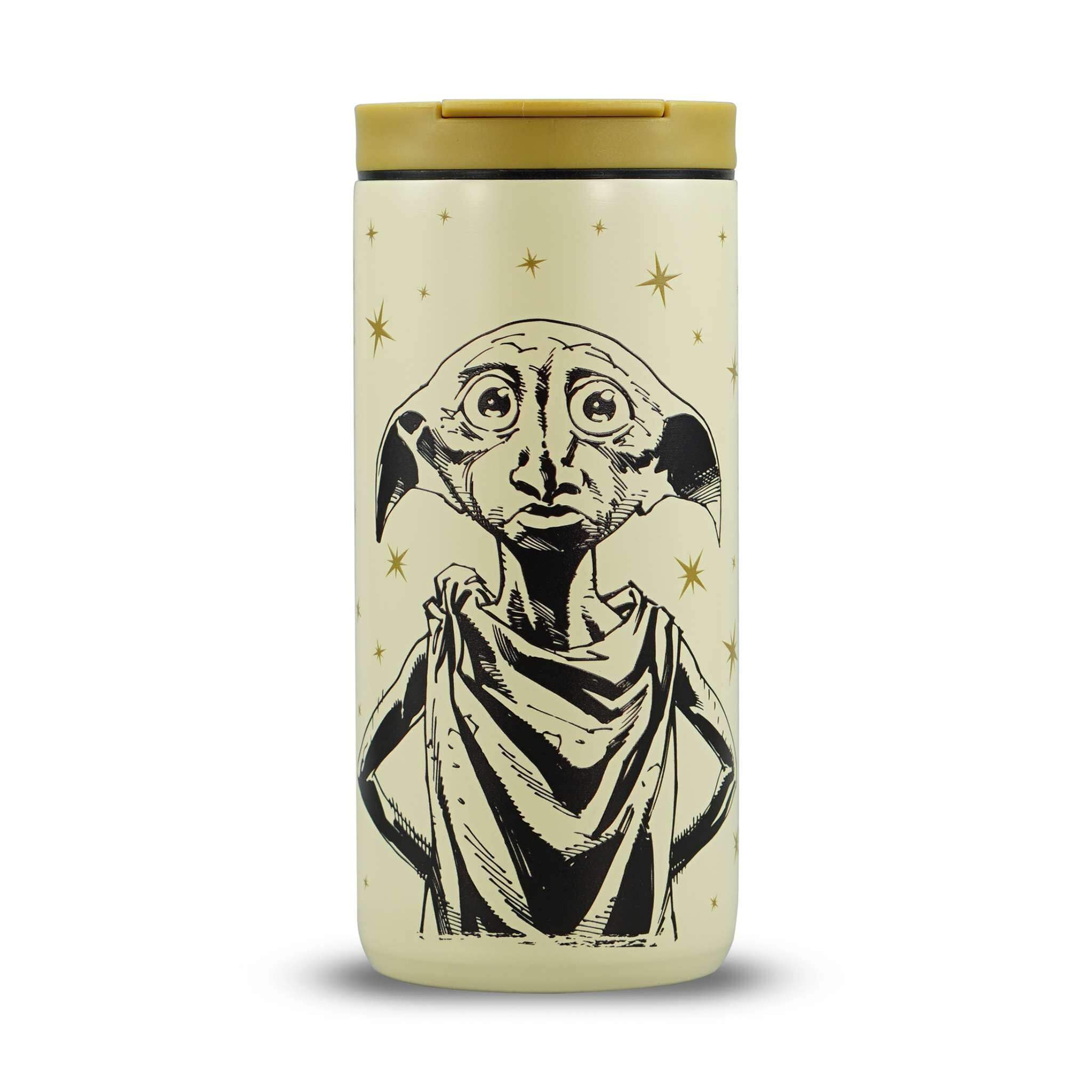 Harry Potter Half Moon Bay Dobby Free Elf | 350ml Insulated Metal Travel Mug | Official Merchandise | Double Wall Thermal Coffee Tumbler | Perfect Birthday or Christmas Gift