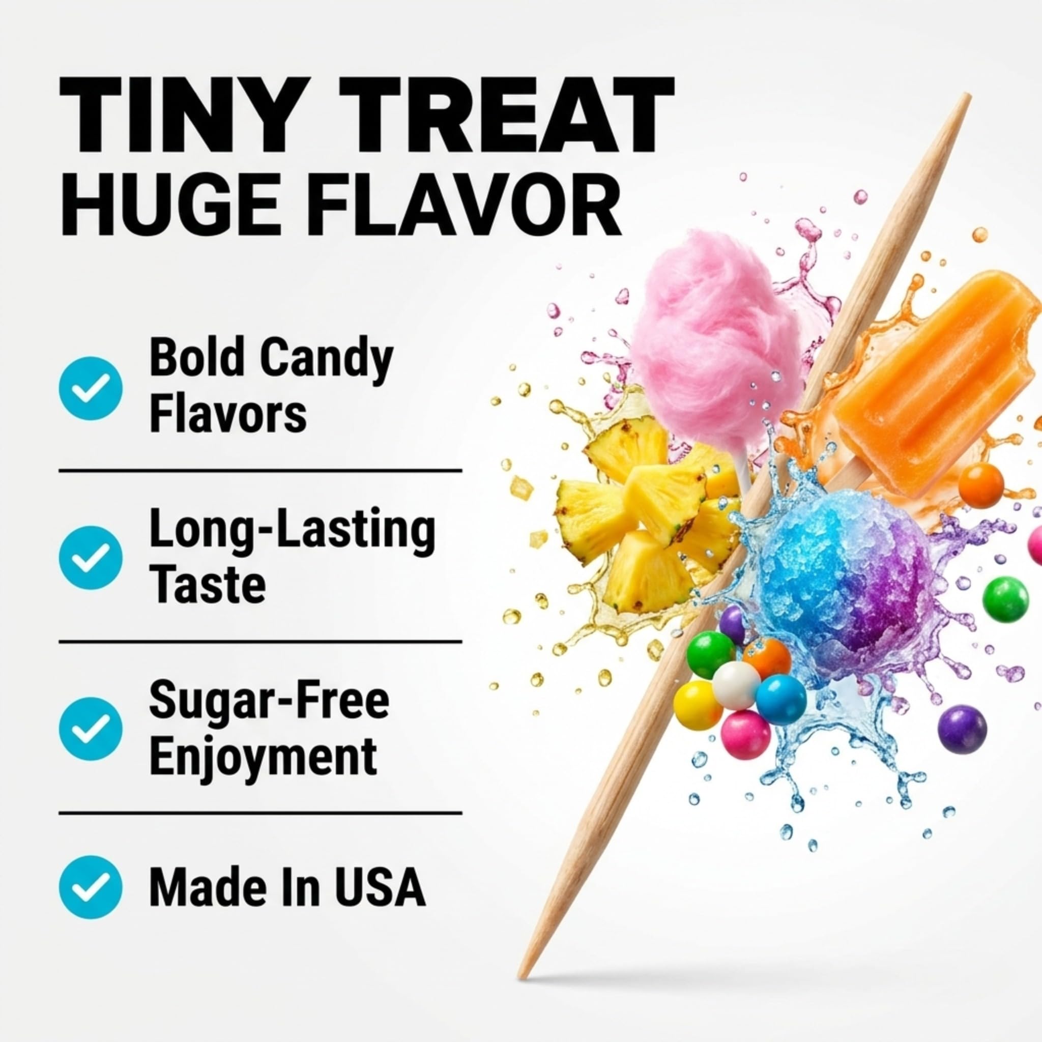 Xero Picks - Palillos de dientes con sabor infundido para un aliento fresco de larga duración - Paquetes variados (caramelos, paquete de 5)