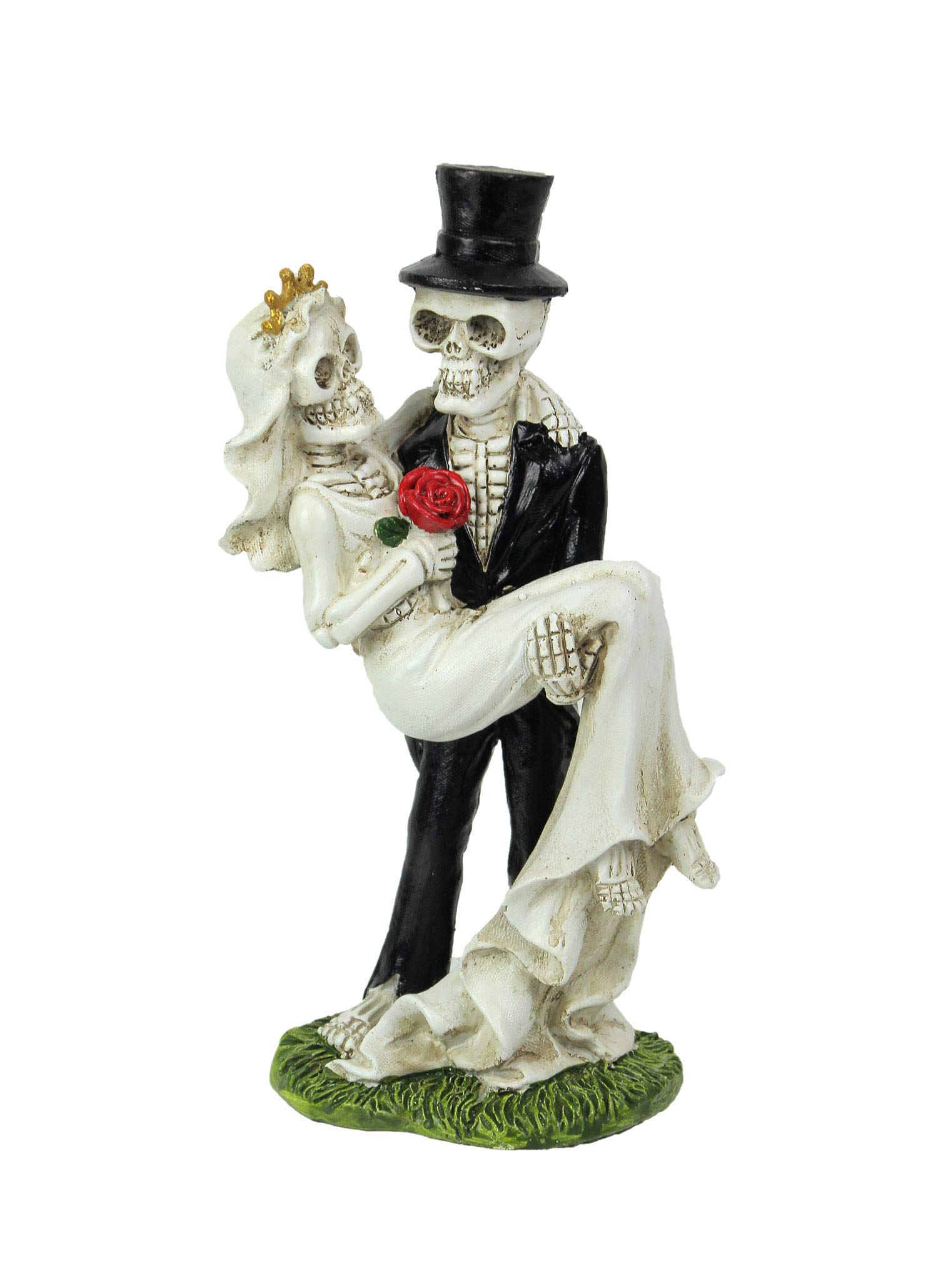 EVERSPRING Eternal Bliss Skeleton Bride and Groom Wedding Couple Statue Cake Topper