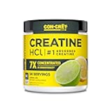 CON-CRET Creatine HCl Powder | Muscle, Cognitive, Cellular Energy Support | No Bloating or Cramps | USA Made & NSF Certified | Lemon Lime (64 Serving)