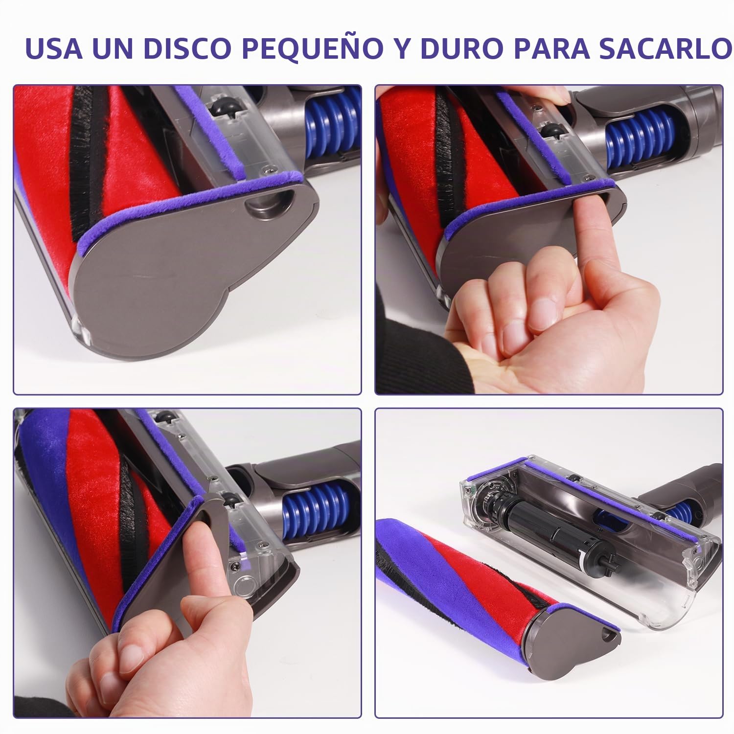 KENVOR Cepillo para Dyson V7 V8 V10 V11 V15 Gen 5,Cepillo con Rodillo Suave | Lámpara LED verde, Cabezal para Pavimenti