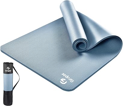 Gruper Yoga Mat Non Slip, 10/15mm Thick NBR Extra Thick Yoga Mat