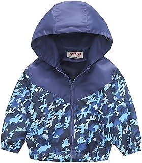 Casaco de inverno infantil 5t para bebês meninos meninas desenho de dinossauro camuflagem arco-íris zíper jaqueta à prova de vento com capuz leve casaco infantil corta-vento casual agasalho feminino cruel