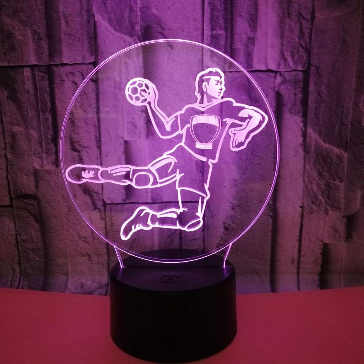 HPBN8 Ltd Creativo 3D Pallamano Luce Della Notte Lampada 7/16 Colori LED USB Power Telecomando Interruttore Touch Table Gift Kids Toys Decor di Natale Regalo di San Valentino Regalo di Compleanno