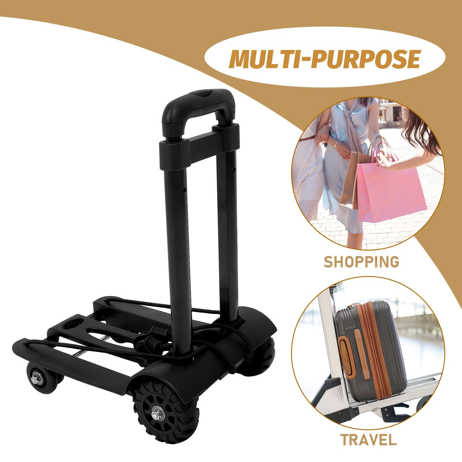 Carrito Plegable Portátil Pequeño de Aleación de Aluminio