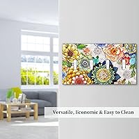 Vista 135 de Placa de pared dúplex de receptáculo de dispositivo de 1 gang de madera envejecida blanca gris con veta de tablón, cubierta de enchufe eléctrico