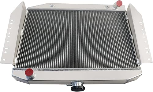 Miniatura 4 de ALLOYWORKS Radiador de aluminio de 4 filas para Jeep Cherokee Wagoneer J10 J20 J-2500 J-2600 5.9 6.6L V8 GAS