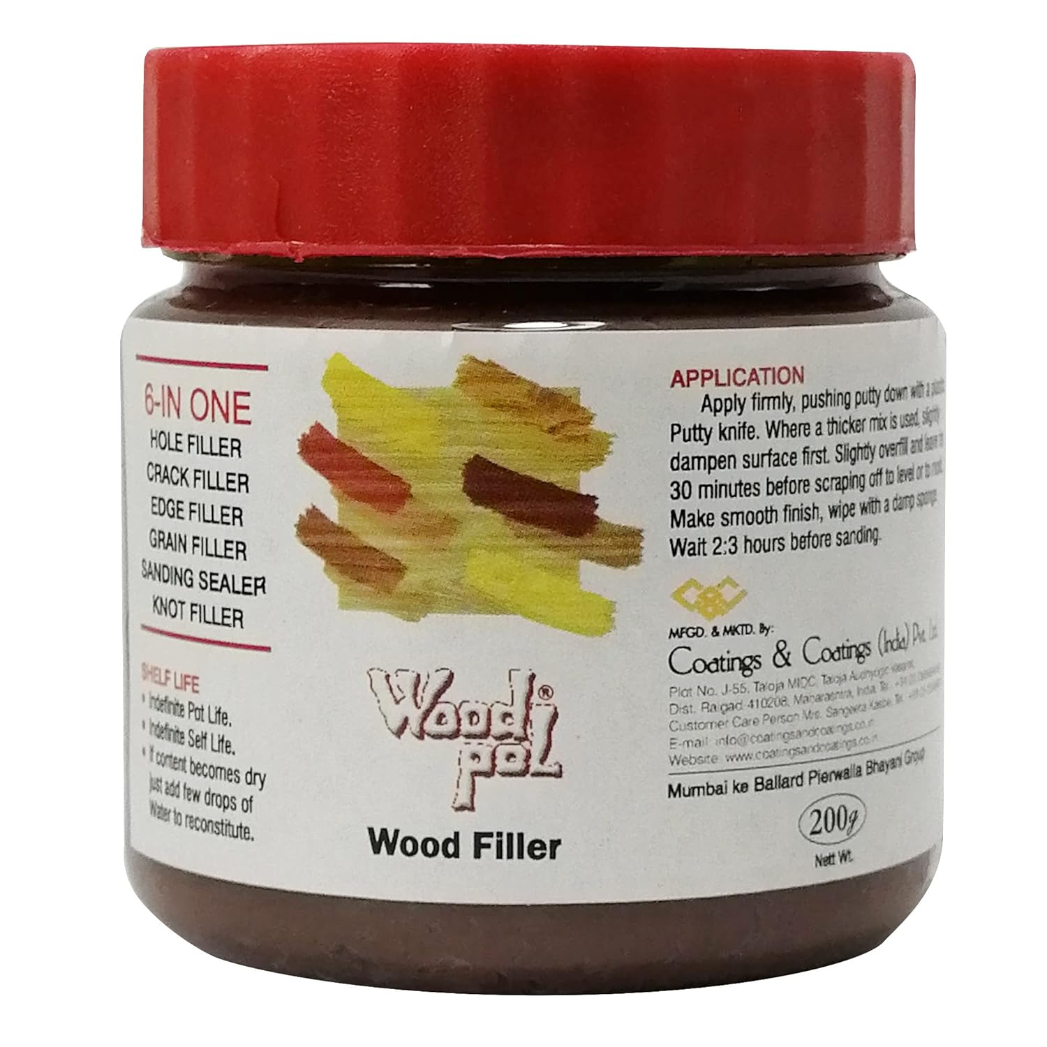 Woodpol Wood Filler (Walnut) WaterBasedGrain FillerCrack FillerHole