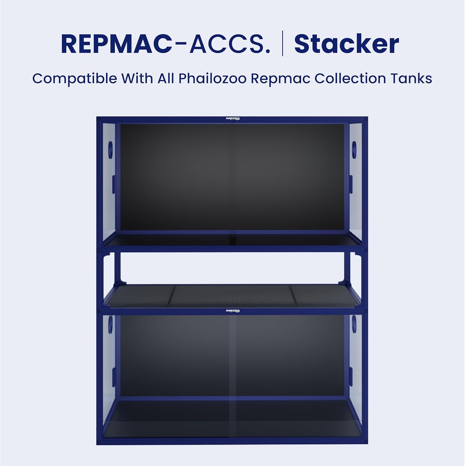 85 Gallon Reptile Enclosure with 10" Snake Tank Stackers, Front Opening Snake Tank for Easy Feeding, Reptile Tank with Leakproof Bottom & Top Screen Ventilation 48''x24''x18''