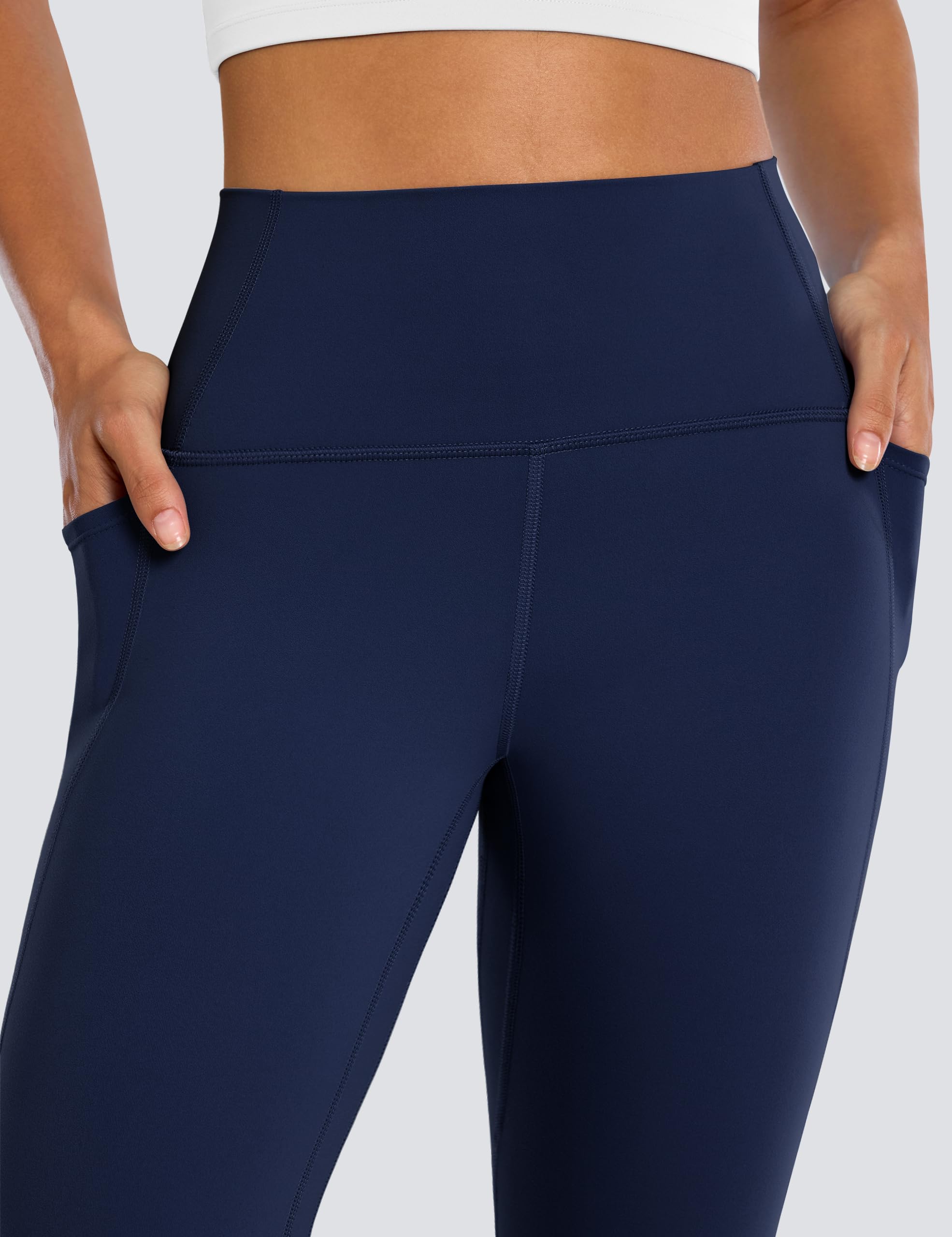 BAYDI Clouduxi, leggings sportivi da donna, a vita alta, con tasche, opachi e morbidi, 7/8, per yoga, palestra, tutti i giorni