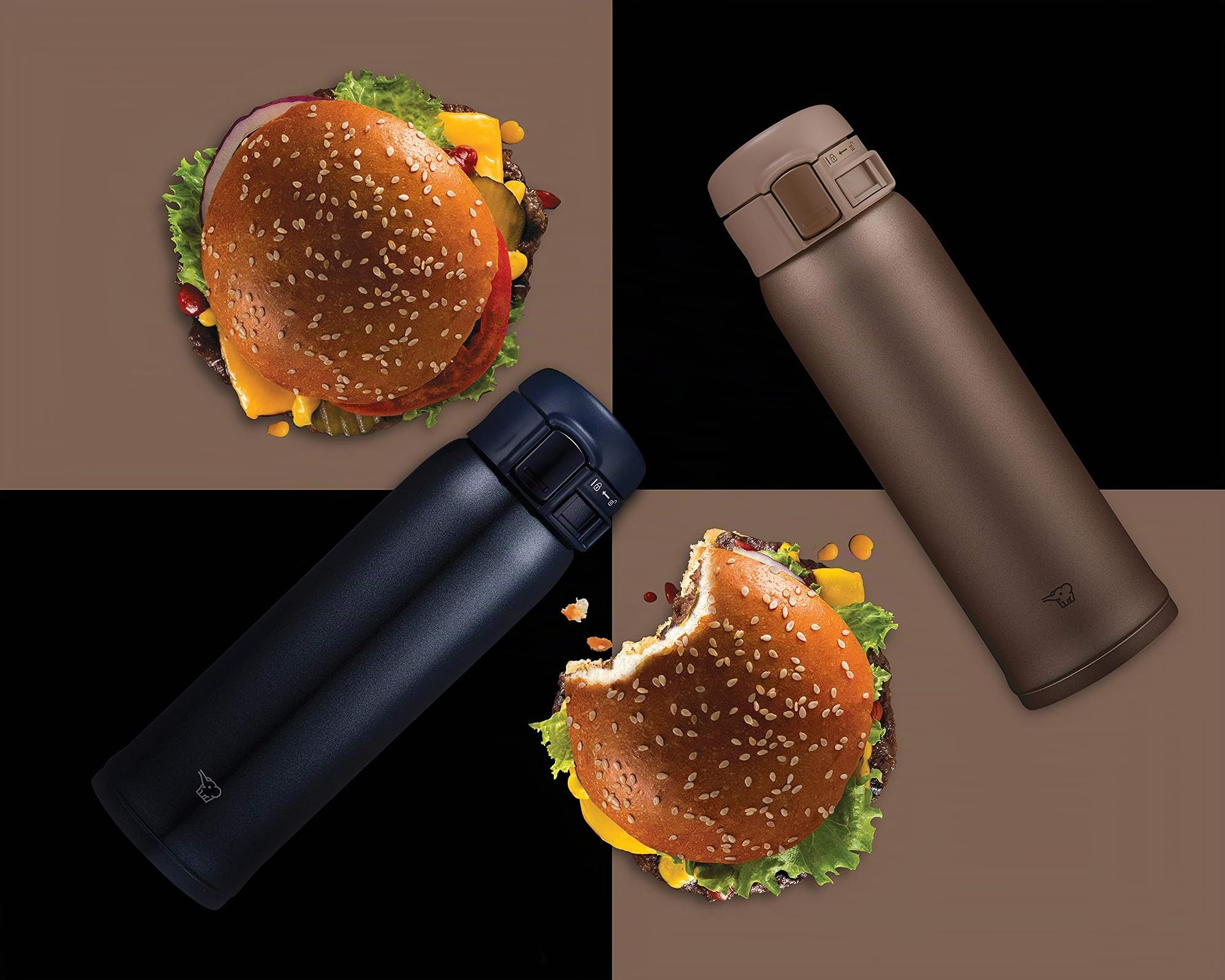 Zojirushi SM-SR48E-NM Thermobecher 480 ml – Vakuumisolierung, Auslaufsicher, Leicht & Kompakt, BPA-frei, Edelstahl, Für Kaffee & Tee, Reise & Büro – Champagner Gold