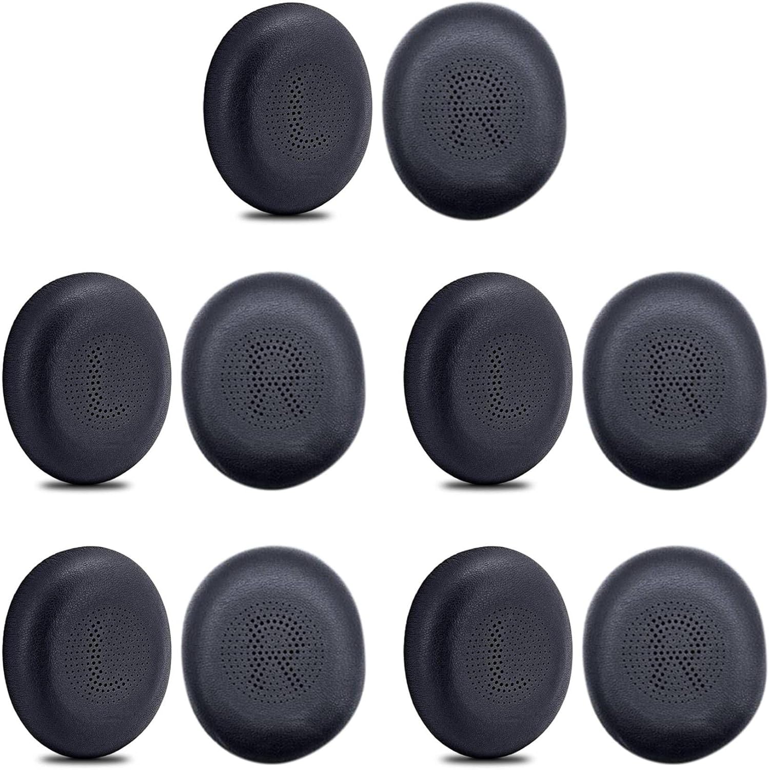 ciyeu 10x Replacement Earpads for Elite 45H Evolve2 65 MS/Wireless Headphones - Protein Leather/Ear Cushion (Black)