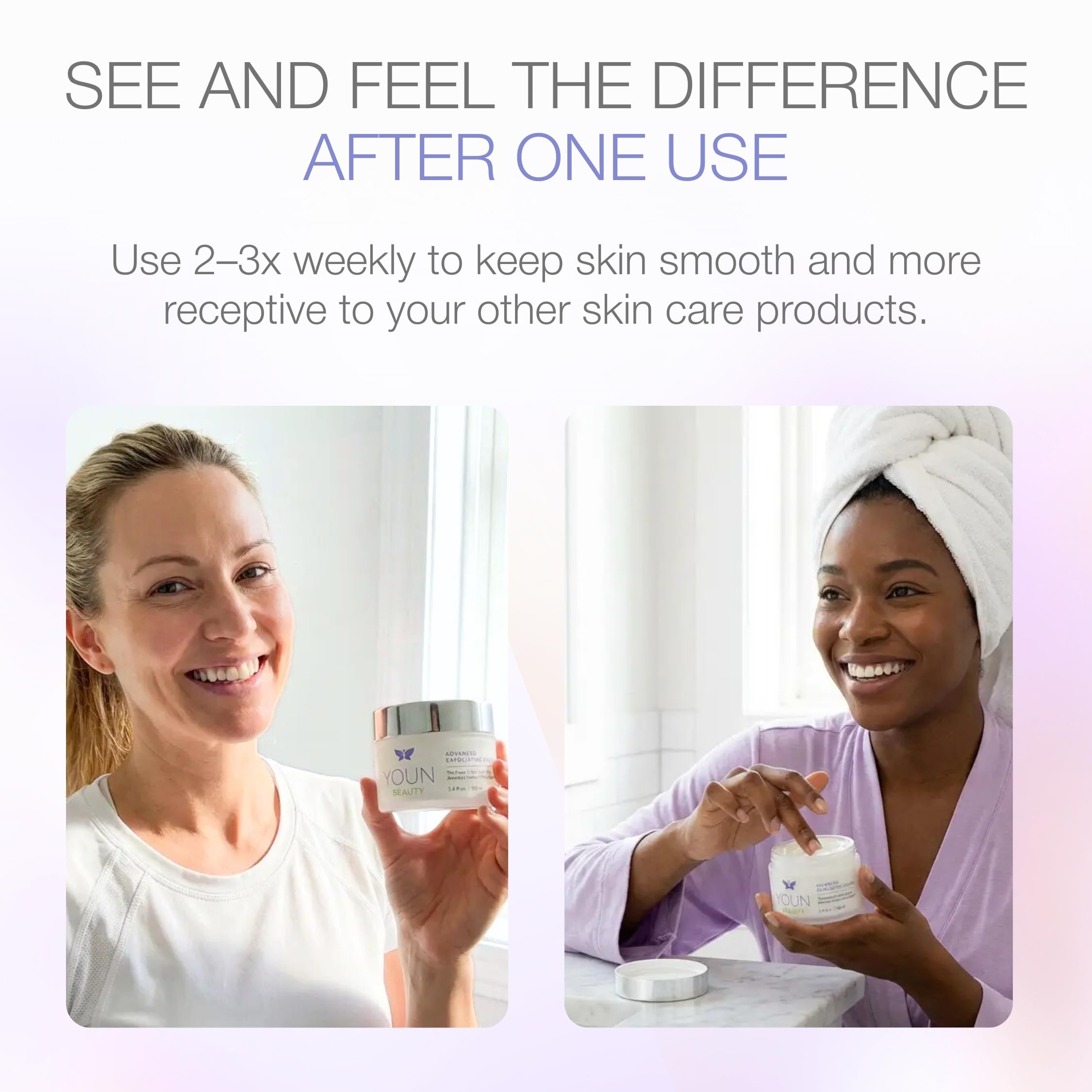 YOUN Beauty Wash-Off Exfoliating Face Wash with Shea Butter and Vitamin E