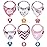 vuminbox Baby Bandana Drool Bibs 6-Pack and Teething Toys 6-Pack Made with 100% Organic Cotton, Absorbent and Soft Unisex (Multicolor)