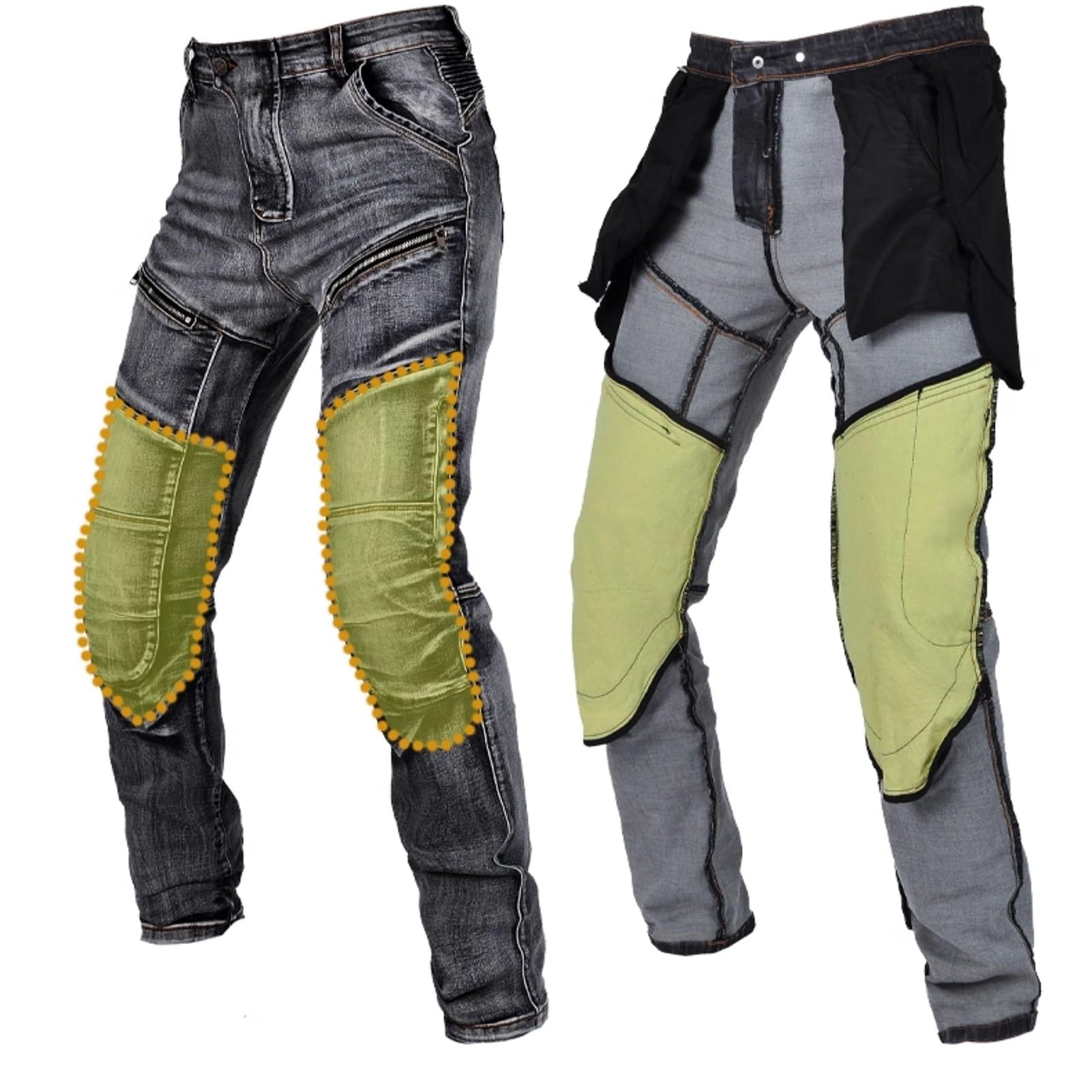 Pantaloni Da Moto Da Uomo Jeans Da Equitazione In Denim Leggero