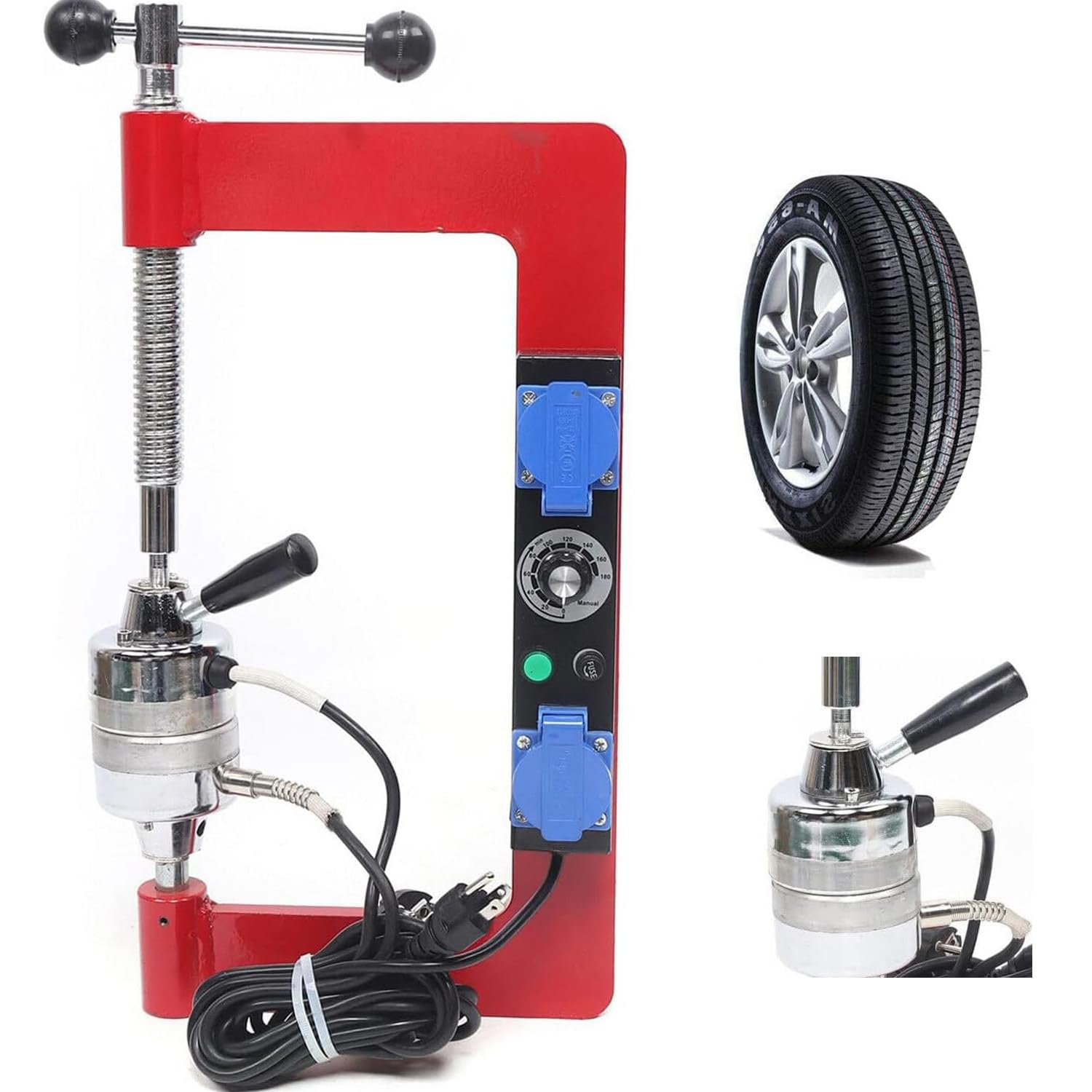 Vulcanizador de Neumáticos Automático Máquina de Vulcanización de Ruedas | 500W Portátil Temperatura Constante,150 ℃-180 ℃ Máquina de reparación para Auto Coche