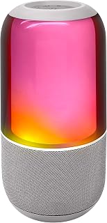 Fisher Glow Pro Portable Bluetooth Speakers Wireless, 20W Peak Power | Stereo Bluetooth Speaker, 5 RGB LED Light Effects Nightlight Speaker, TWS, Outdoor Ready Rugged Fabric Bluetooth Wireless