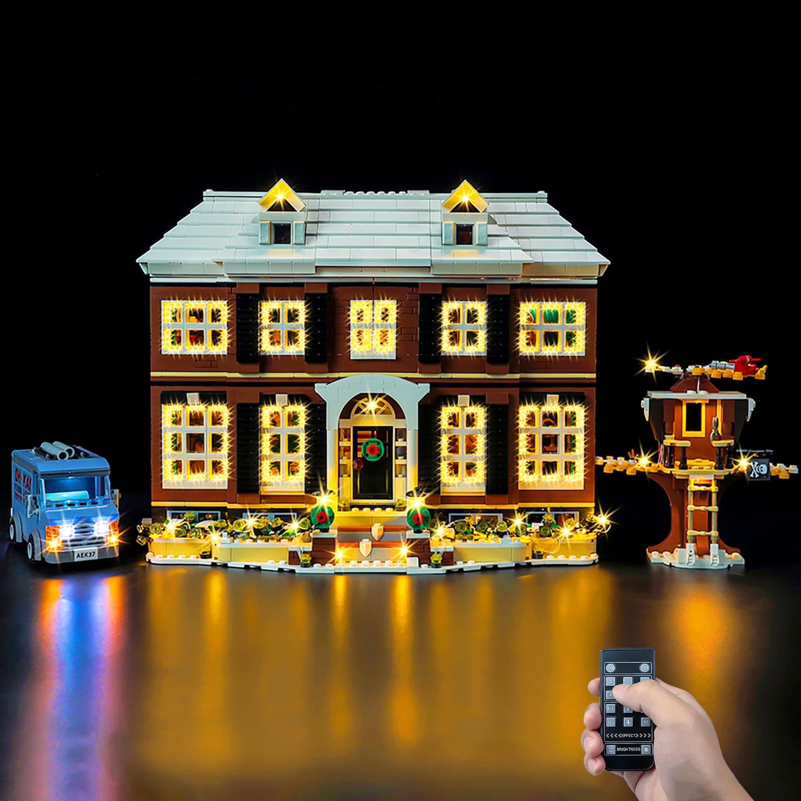 Kyglaring LED Lighting Kit for Lego Ideas Home Alone McCallisters’ House Model Set,Lego Sets not Included(Upgraded Remote Control Version)