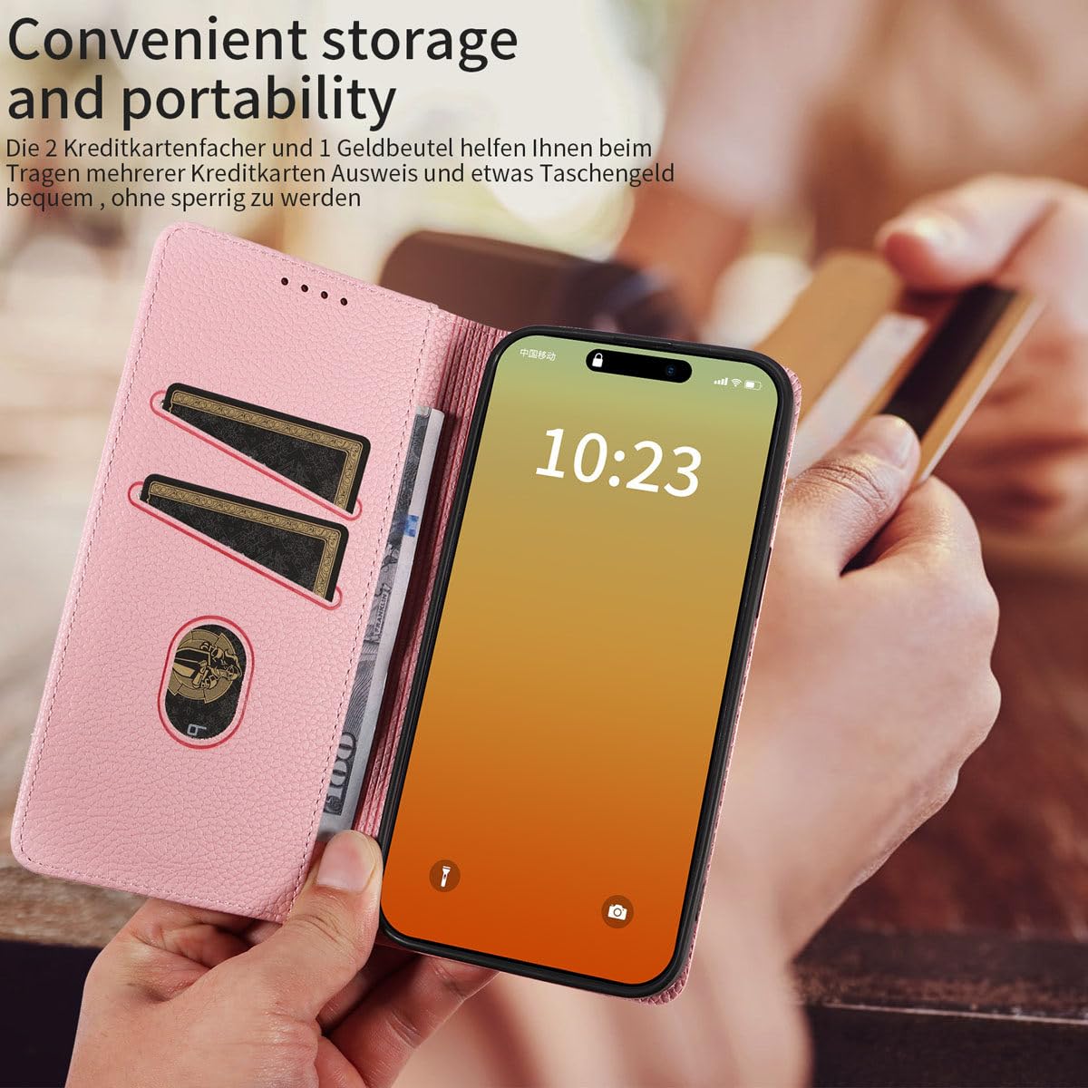 JOOKI Funda de cuero PU para Blackview A10, A20, A20 Pro, A30, diseño