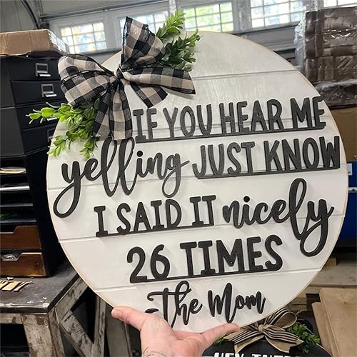 Yealise If You Hear Me Yelling 3D Funny Door Hanger Welcome Sign Fashion Home Decor