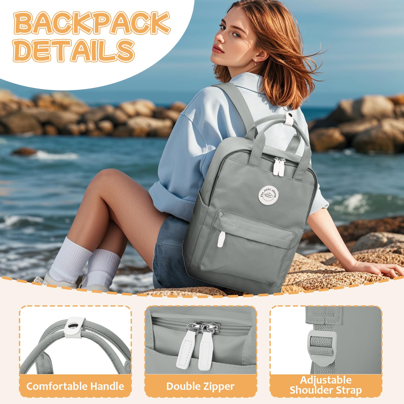 HYC00 Mochilas Escolares Adolescentes Mochila Universitaria Mujer Mochila Escolar Mochilas Colegio Niña Mochila Mujer Casual Mochila Portatil 14 Pulgadas, Mochila Instituto Chica Backpack School Bag