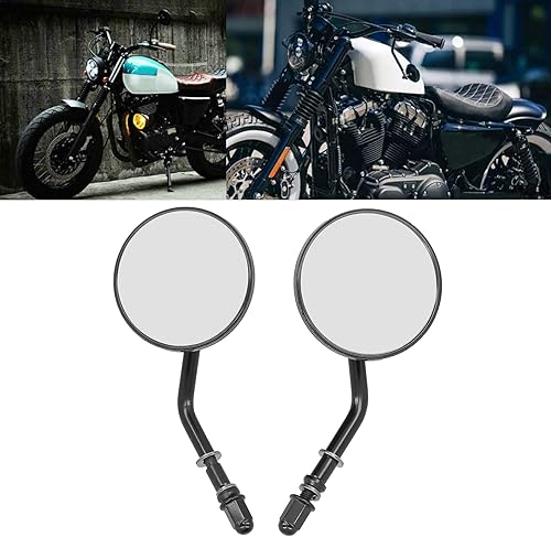 Miniatura 2 de Espejo retrovisor, antienvejecimiento espejo de motocicleta multiusos, resistente al desgaste, redondo para scooter para coche deportivo para