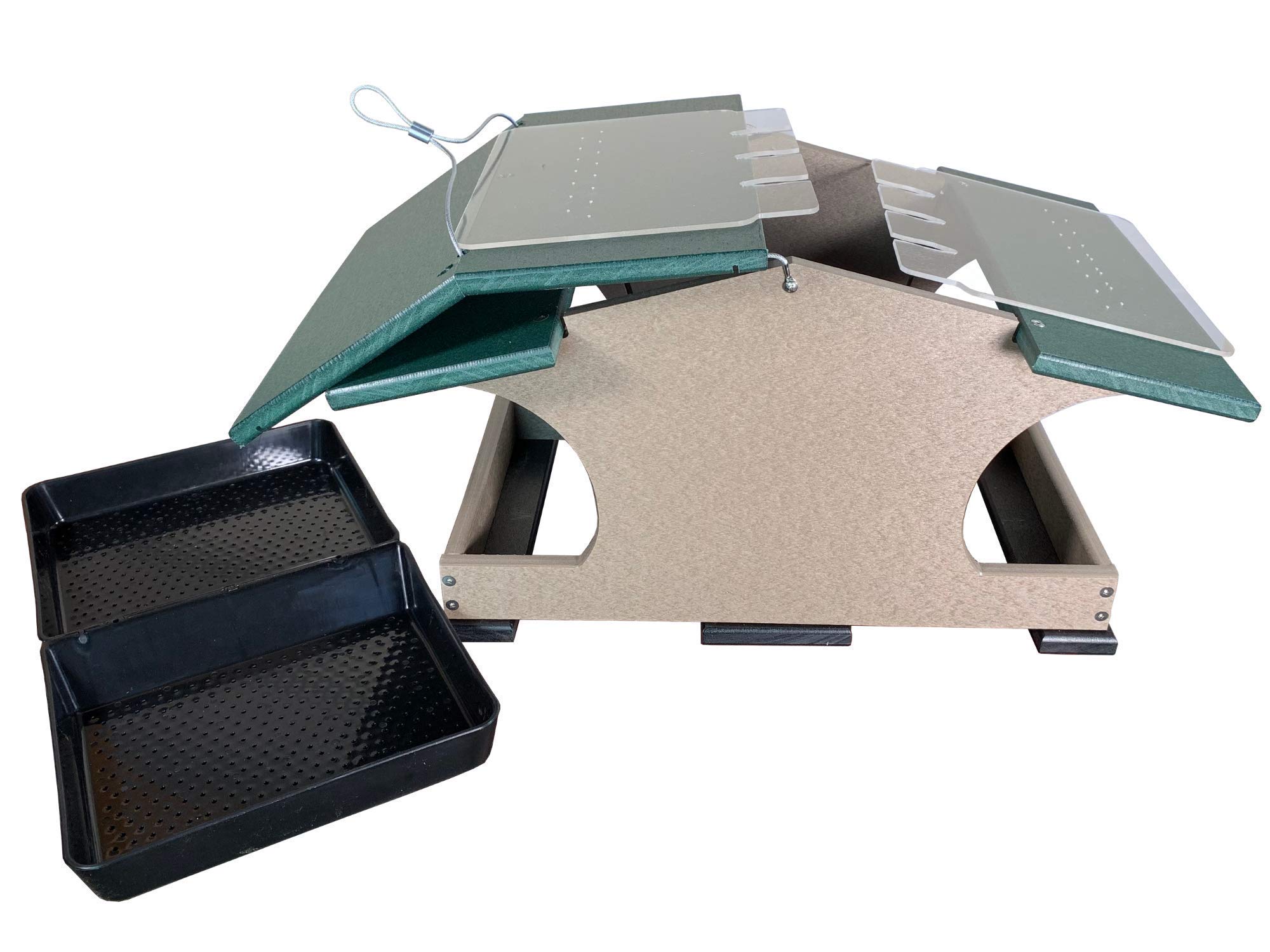 JCS Wildlife Large Poly Hopper Bird Feeder - Mounting Pole Bundles Available! - Picture 42 of 48