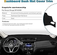 Vista 2 de x xotic tech Alfombrilla para consola central para tablero de instrumentos precortada, antideslizante, protector solar antirreflejos, cubierta