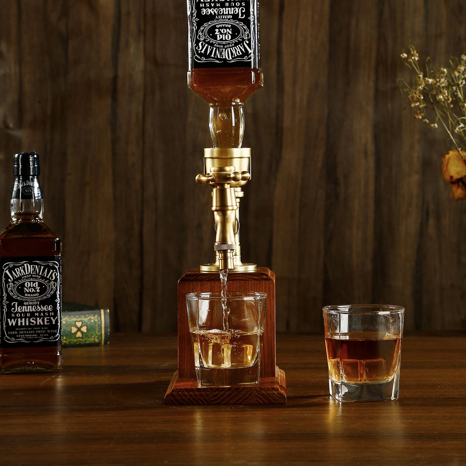 Dispensador de bebidas para fiestas (marrón, 1 botella)