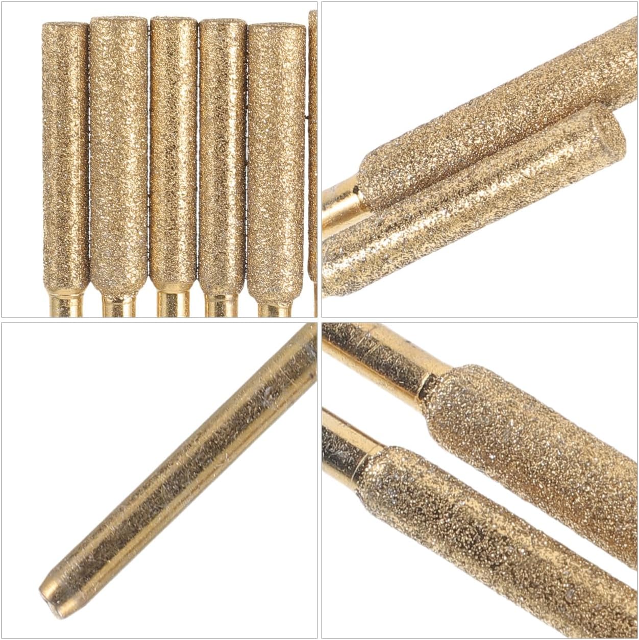 Yardwe 60 Pcs Chain Grinding Head Knife Sharpener Chainsaw Grinder Tools Abrasive Mounted Points Grinding Chain Tool Rotary Tool Sanding Bits Grinding Drill Bit Corundum