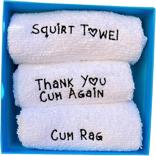 Thank You Wash Cloths Set of 3 - Sex Wash Cloths Set of 3- Valentines - Cum Rags