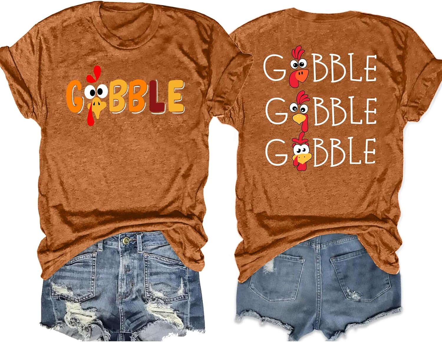 Thanksgiving Shirts for Women Thankful Graphic T-Shirt Cute Turkey Shirt Fall Cozy Season Tee Tops
