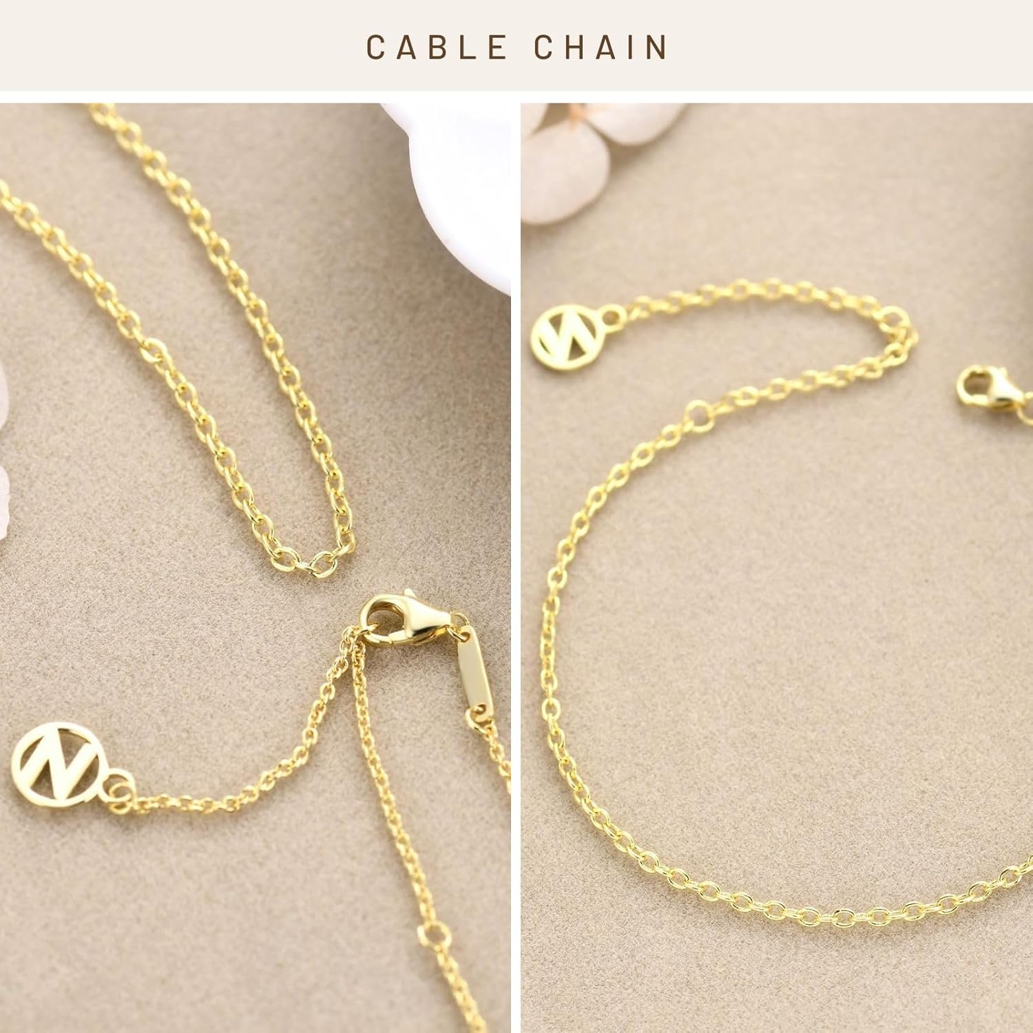 NOKMIT Solid 925 Sterling Silver Bracelets for Women, Dainty Interlocking Circles Cubic Zirconia Adjustable Chain Bracelet, Trendy Stackable Link Bracelets, Simple Cute Jewelry Gifts - Image 5