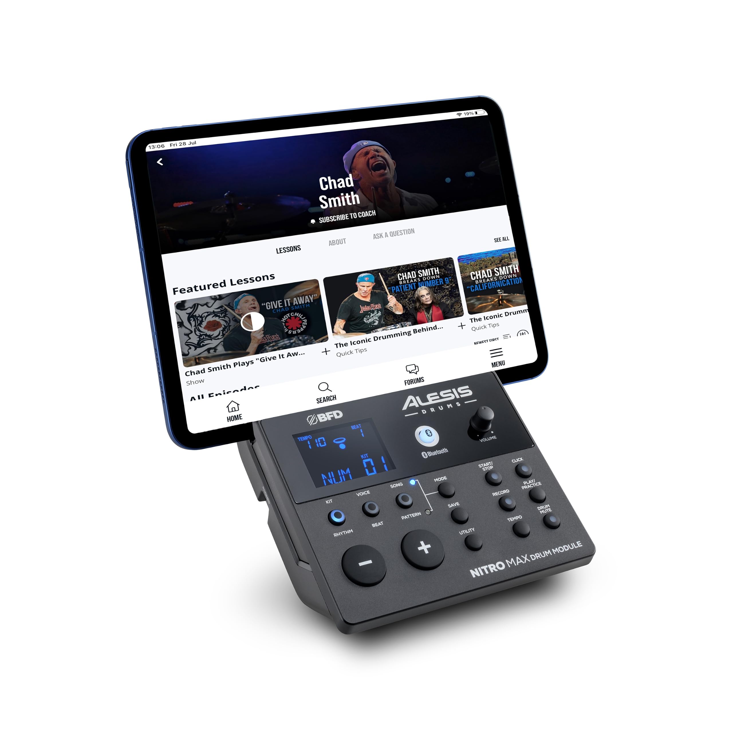 Alesis Nitro Max Kit Eight Piece Electronic Drum Kit with Mesh Heads and Bluetooth — Amazon image 15