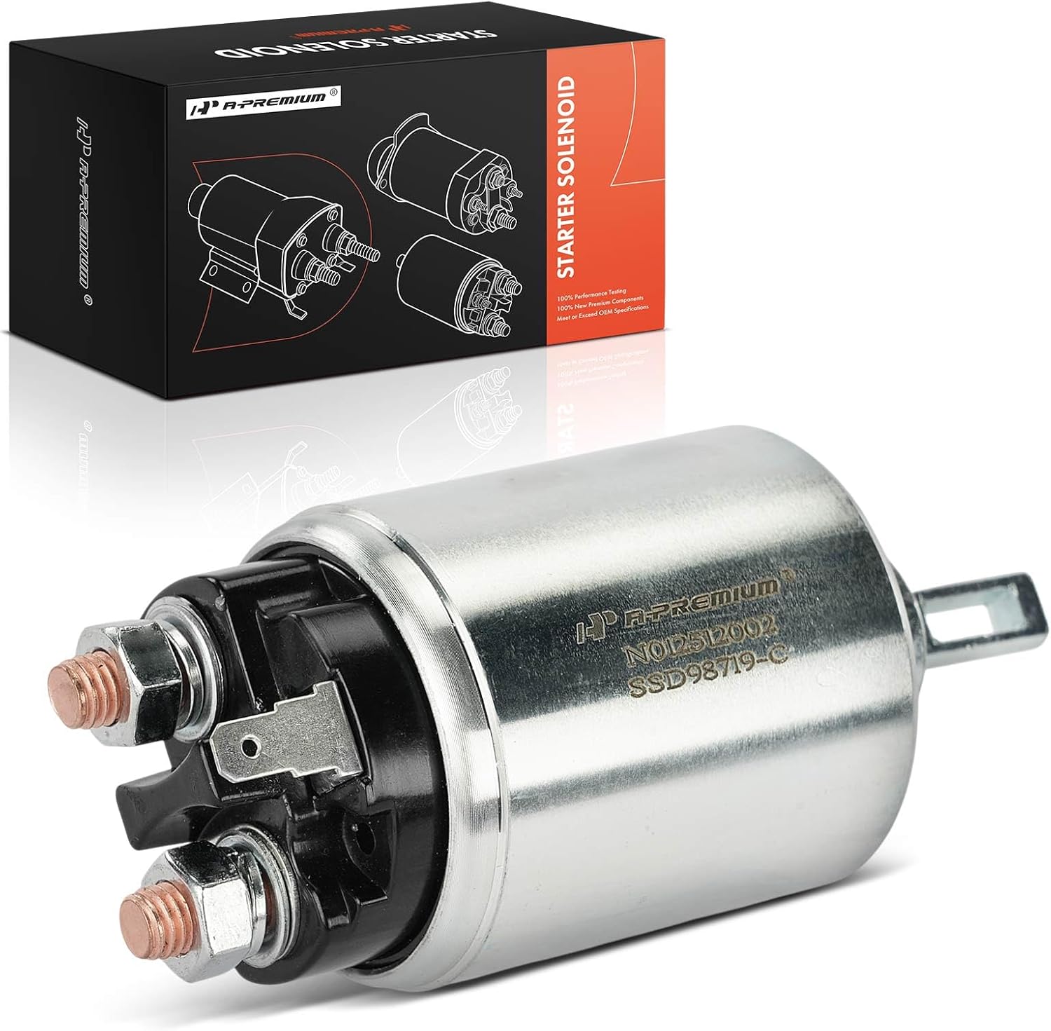 A-Premium Starter Solenoid Compatible with Honda Civic 1974-1977 & Nissan 720 1983-1986 - 12V