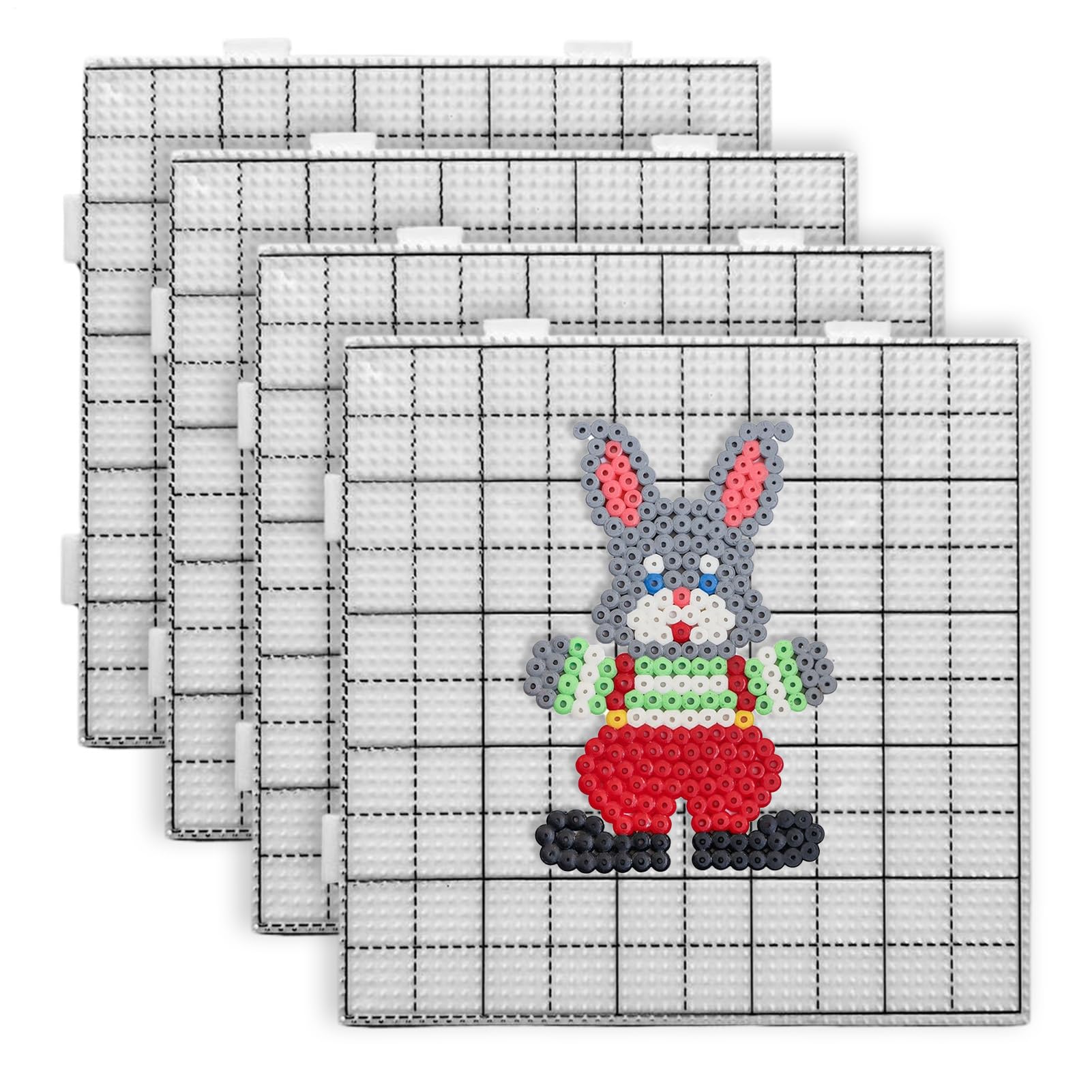 Alfombrilla cuadrada resistente al calor y reutilizable para crear figuras con cuentas