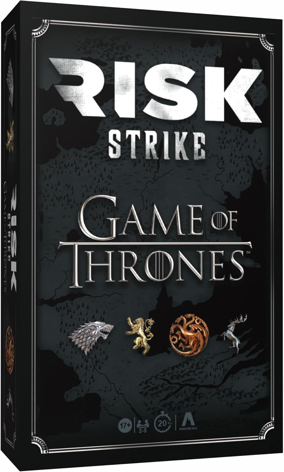 Risk Strike: Game of Thrones Edition, Fast Strategy Card and Dice Game for Adults and Teens, Play as House Stark, Lannister, Targaryen & More, Quick Play for 2-5 Players Ages 17+, Officially Licensed