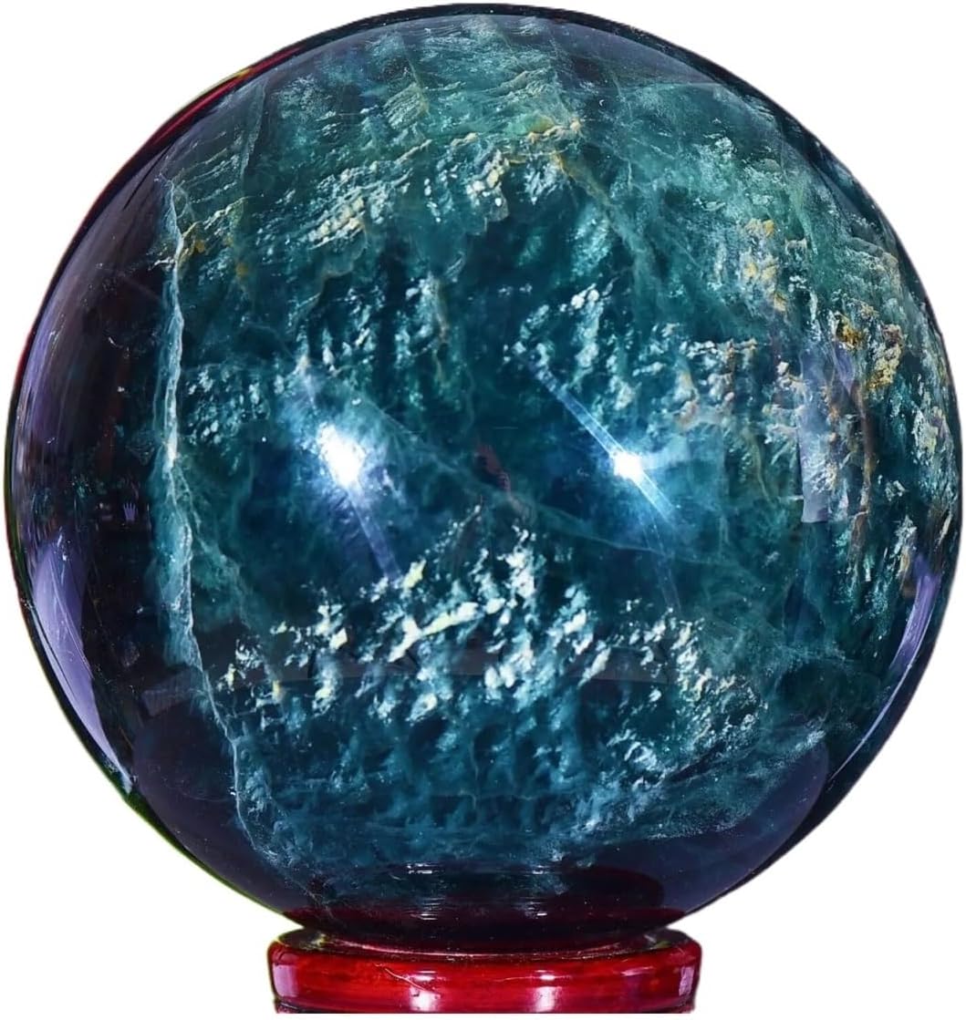 1pcs 700-750g Color Fluorite Quartz Crystal Ball Sphere Polished