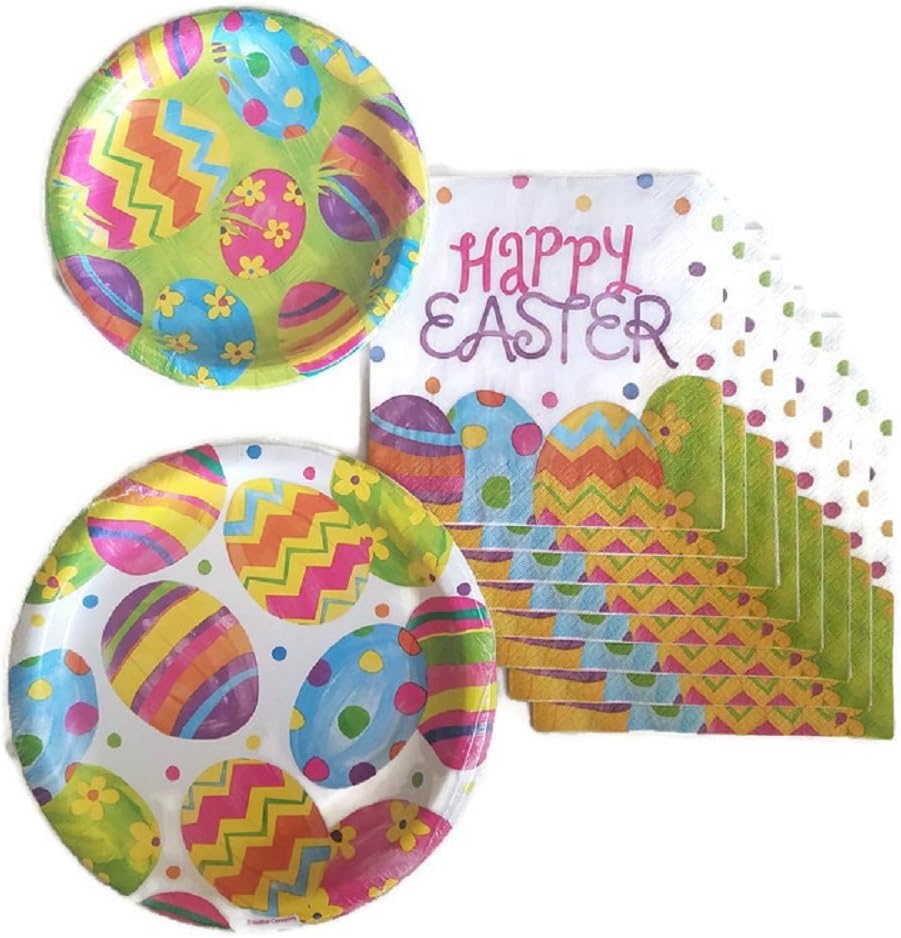 Easter Paper Plates Party Supplies Bundle of 3 Includes