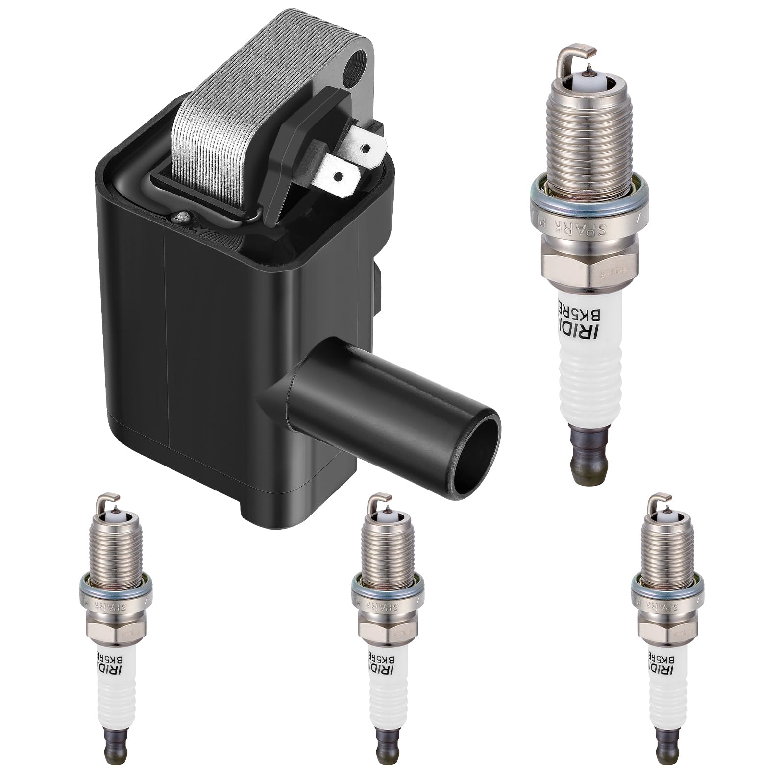 1 Ignition Coil &amp; 4 Spark Plugs UF731 7090 for Mercedes for Nissan