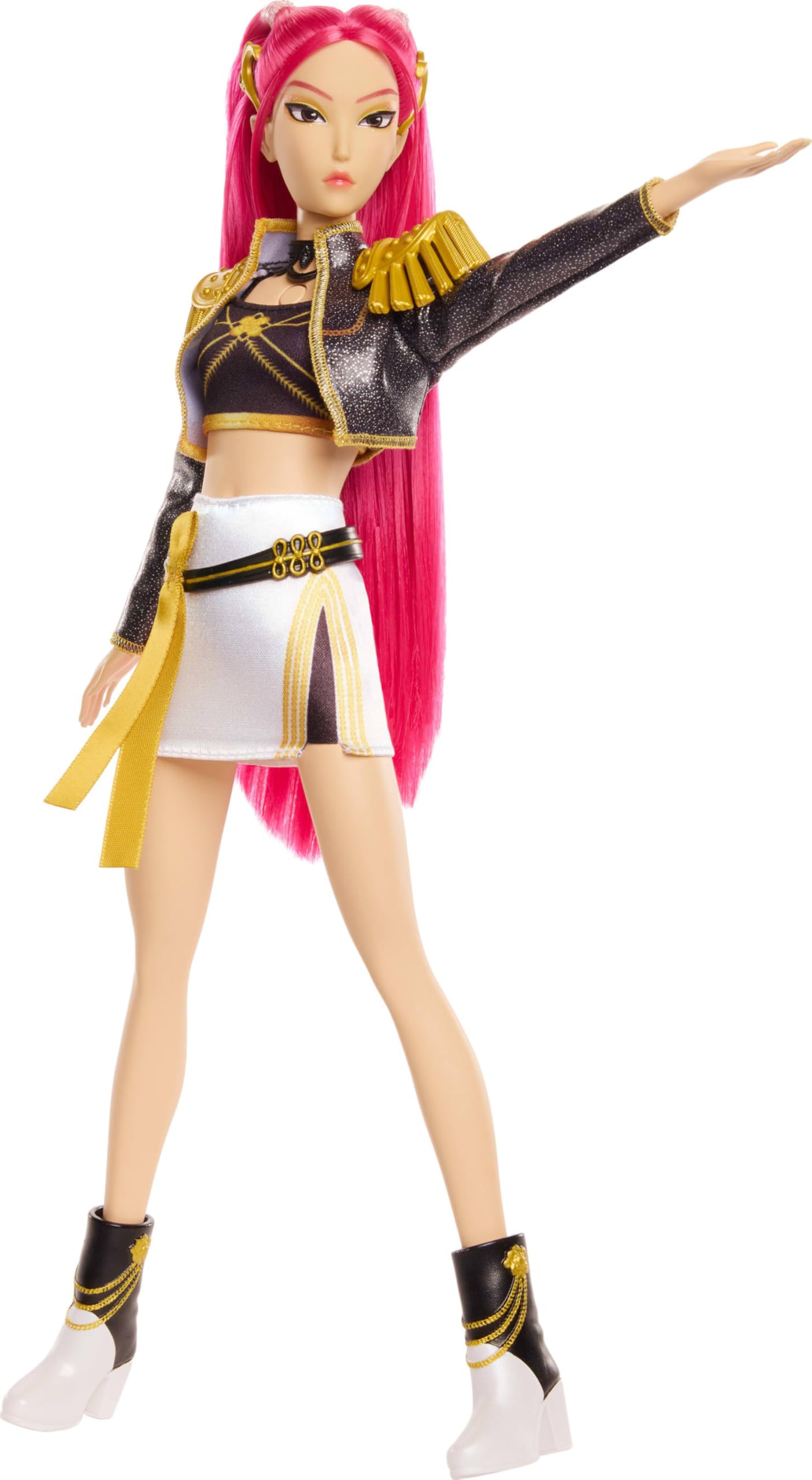 Mattel Kpop Demon Hunters Mira Golden de HUNTR/X Poupée avec Tenue emblématique Amovible et 5 articulations, inspirée du Film, JRN41 | Tenue signature amovible, 5 articulations, inspiré du film, JRN41