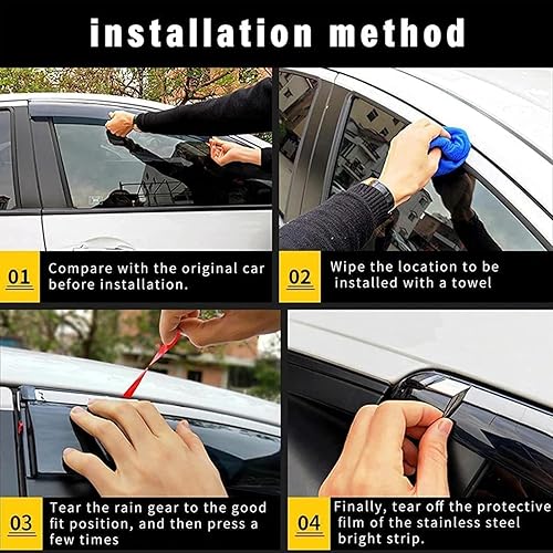 Miniatura 7 de Deflector de ventana lateral, para Mazda CX-9 MK2 TC 2016-2022, viseras de ventana, protección contra la lluvia, deflector de toldo, protección