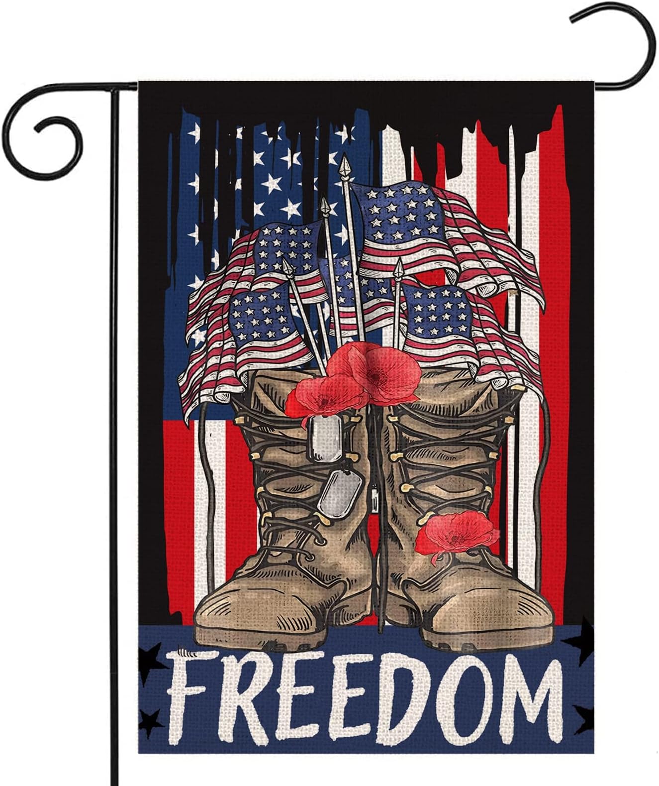 110 Pcs 12x18 Inch Small American Flags on Stick Mini