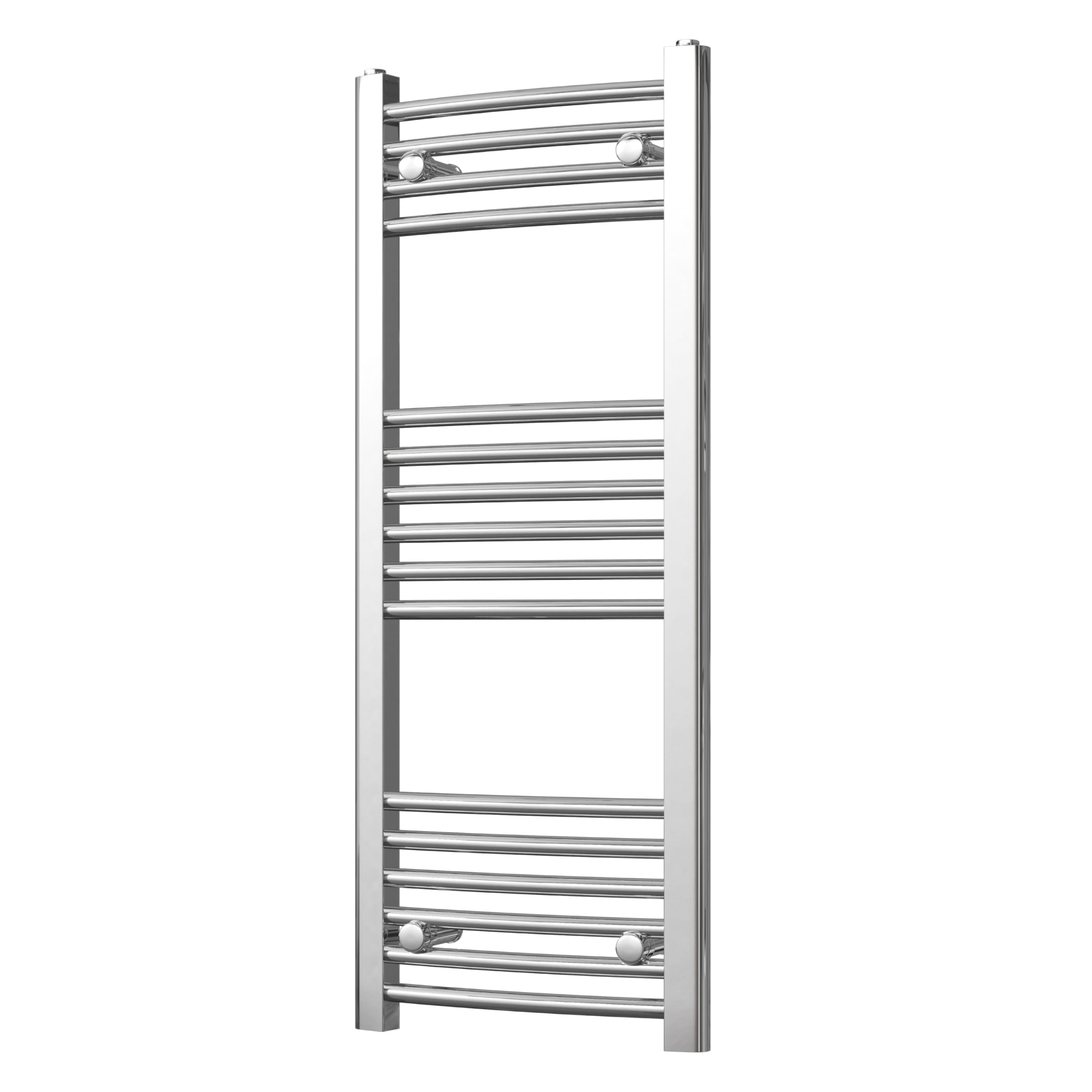 Heated Curved Chrome Towel Rail - For Luxurious Bathrooms - Efficient Towel Warmer & Storage Rack - Bathroom Radiator Towel Rail with Stylish Towel Holder - Easy Installation - H1000mm x W400mm