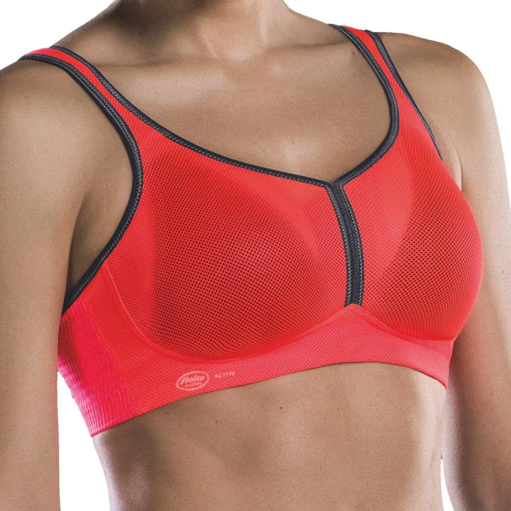 Anita Women's Coral/Anthracite Non-Wired Padded Sports Bra 5544 30 F