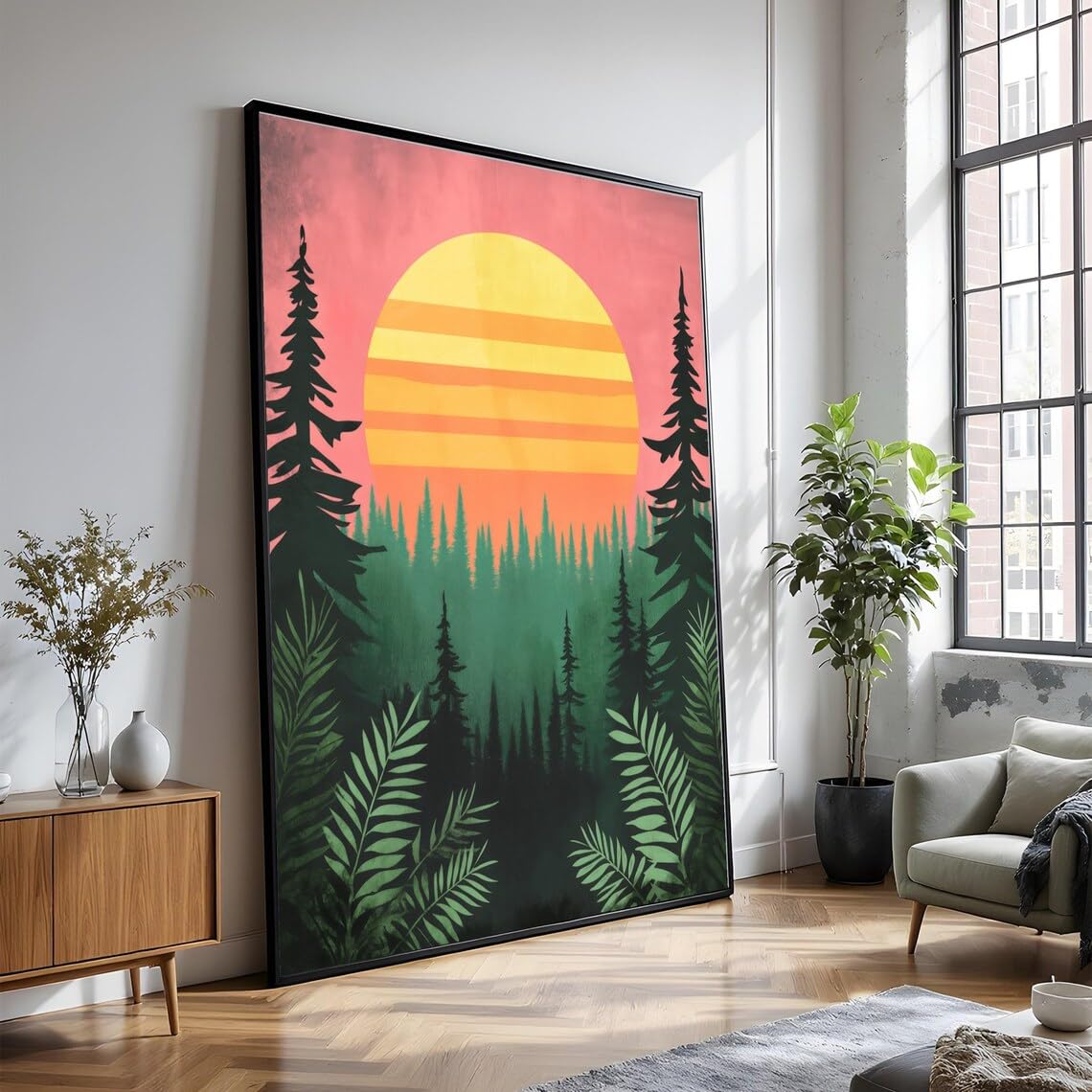 Tableau paysage naturel 80x120cm pour habiller un grand mur vide et apporter de la chaleur - 8