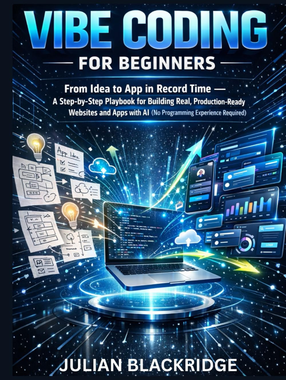 Vibe Coding for Beginners: From Idea to App in Record Time — A Step-by-Step Playbook for Building Real, Production-Ready Websites and Apps with AI (No Programming Experience Required)