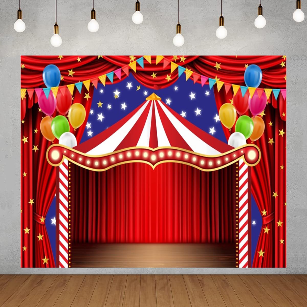 Circo Carnevale Sfondo 2,4 x 1,8 m Carnevale Tema Party Decorazioni Circus Tronco O Treat Decor Banner Neonato Baby Shower Compleanno Fotografia Sfondo Servizio Fotografico Photo Booth